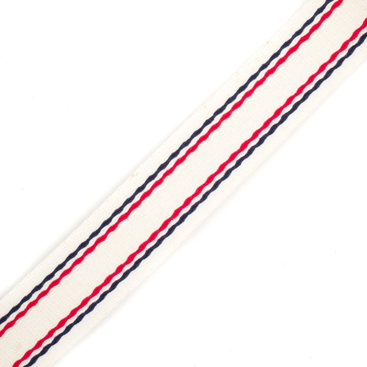 Tassenband | katoen | 30 mm | gestreept - rood blauw Tassenband TASB-KATOEN-RD-BL-3M