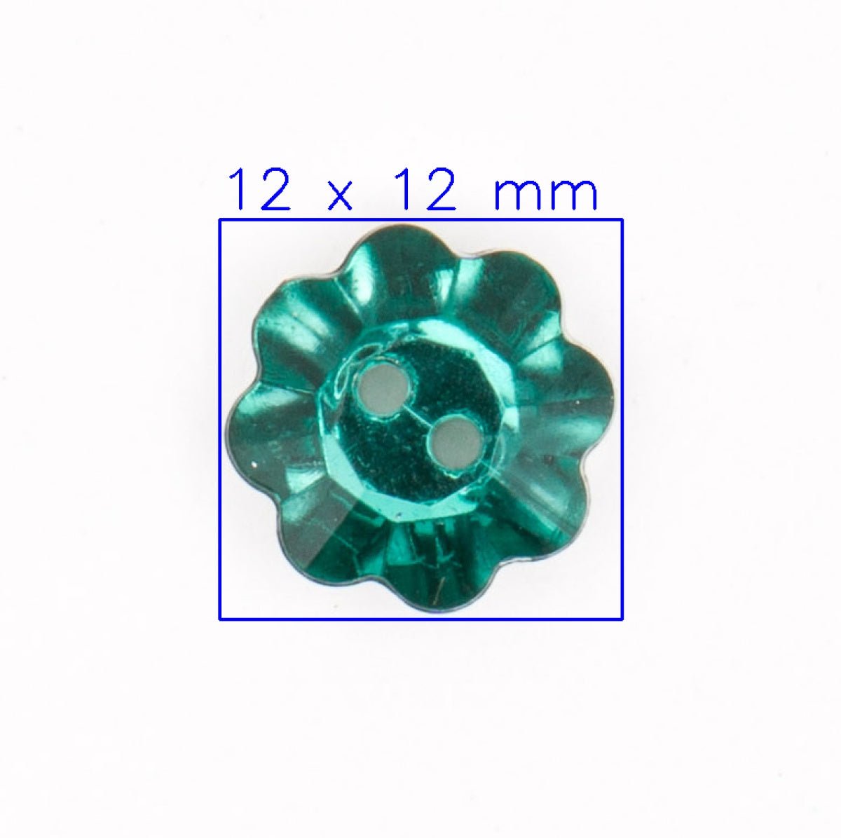 Transparant Groene Knoop met Zilveren Achterkant 12x12 mm Knoop KNP00105 - Fourniturenkraam.nl