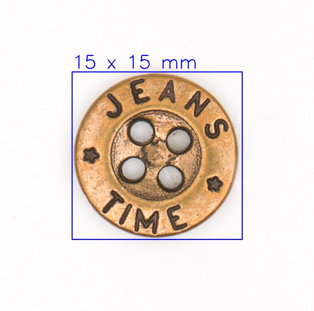 Trendy Metalen Jeansknoop JEANS TIME Ø 15 mm Knoop KNP00144 - Fourniturenkraam.nl