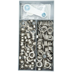Zeilringen Prym Multipac zilver 11mm 120 stuks met stempel gereedschap Zeilringen - Nestelringen PRM542424 4002275424242